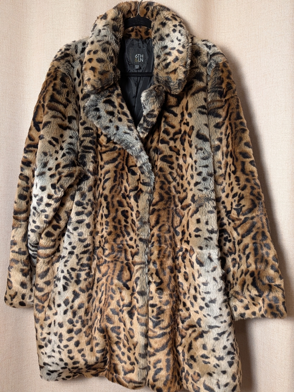 Mob Wife Leopard Faux Fur Teddy Coat Oversized Glam Statement Jacket